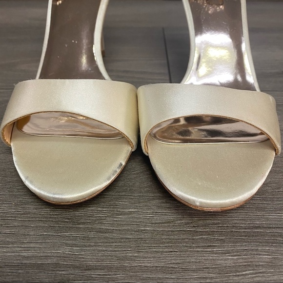 Badgley Mischka | Sindy Ivory Satin Crystal Sandal - Picture 5 of 14